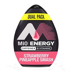MiO 에너지 딸기 파인애플 스매시 천연 향 액상 물 강화제 MiO Energy Strawberry Pineapple Smash Naturally Flavored Liquid Wa, 1.6 Fl Oz