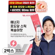 비타민마을 에너지 포도당 스틱 복숭아맛, 6g, 30개입, 2개