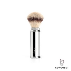 CONQUEST 德國 MUHLE 旅行刮鬍刷 31M20 合成纖維 鉻銀金屬 便攜刮鬍, 1個, 1