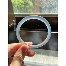 怡日甜石工作室 冰飄藍冰飄圓條手鐲, 1個