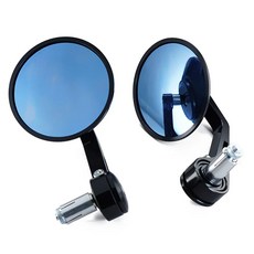 알테쉬 오토바이 눈부심방지 핸들바 바엔드미러, 1세트, 블랙