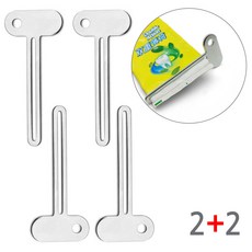 소스 물감 알뜰 스텐 치약짜개 A타입 메탈 튜브 염색약 짜개 디스펜서, 4개, 실버