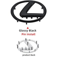 자동차 스티커 스티어링 휠 센터 엠블럼, 3. black-pin, 기본