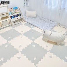 DFMEI 加厚拼接爬爬墊2cm厚寶寶爬行墊, XPE夢想家(灰白雙拼)