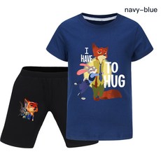 瘋狂動物城 男女童夏裝T恤短褲套裝