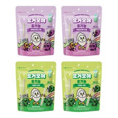 요거모야 유아용 유기농 쌀스틱 2종, 2세트, 120g, 자색고구마, 시금치