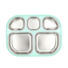 이중 안전 스텐 식판, 민트, 단품, 1개
