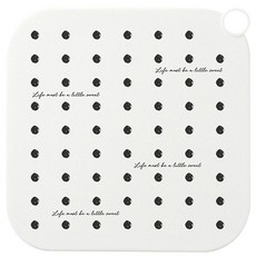 浴室排水孔防臭墊 波點款, 20 x 20 x 0.2cm, 白色