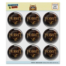 호빗 스마우그의 폐허 로고 퍼피 버블 돔 스크랩북 제작 스티 The Hobbit The Desolation of Smaug Logo Puffy Bubble Dome Scrapboo, 1.5 Inch Stickers, 미정