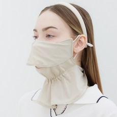 엠엠스포츠 여성 UV차단 숨쉬기 편한 아이스 스포츠 등산 골프 마스크, 베이지, 1개
