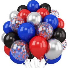 둥근 풍선 빨간 파란 검은색 풍선 생일 파티 풍선 할로윈 장식 풍선 30cm 60개