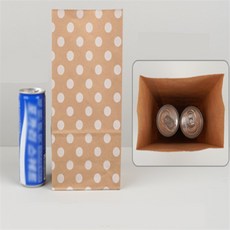 봉글 도트각대봉투1P 종이봉지, 크라프트