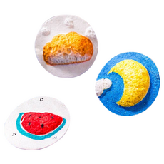 DIY發泡肌理畫，立體肌理創作，安全無毒材料，居家裝飾藝術品, 空白心形-60x60mm, 1個