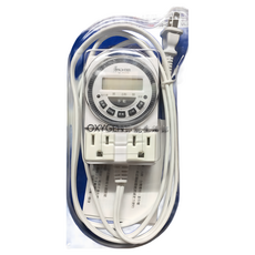 FRONTIER 微電腦數位定時器 TM-6333 多段循環型 電器預約 24h 電子式雙插座, 1個