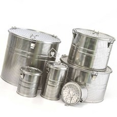 업소용 스텐 다시통 원형망 제사음식 차거름망, KSJ 스텐멸치통-1호