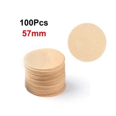 Aerobie 커피 및 에스프레소 메이커 용 57mm/63mm 원형 교체 필터 마이크로 50/100/200Pcs, 09 100 Pcs 57mm