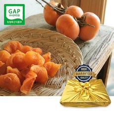 [명절 선물] GAP 인증 청도 감말랭이 선물세트 보자기포장 무설탕 자연건조 곶감 대용 건강 간식, 1개, 600g (150g*4)