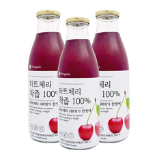 투오가닉 NFC 착즙 타트체리 주스 100% 착즙원액, 3개, 1L