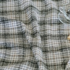 CRT 038 탐나요 도톰한 선염 체크 트위드 원단 하운드 패턴 패브릭 천, 1개, 브라운그레이