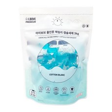 아이보브 프리미엄 코튼블랑 올인원 패밀리 캡슐세제, 45개입, 1개