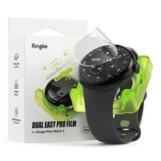 Rearth Ringke Google Pixel Watch 4/45mm 螢幕保護貼(2片裝) 抗衝擊 高清透光 防刮耐磨, 透明, 1套