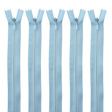 Joeunmall 콘솔지퍼 25cm 숨은지퍼 치마 바지 10인치, 184 캔디블루-소, 5개