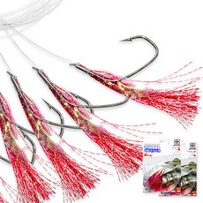 외수질채비 대용량 생미끼 틴셀어피 묶음바늘 세이코 18개 민어 농어 붉바리 백조기 완성채비, 1세트, 18개입