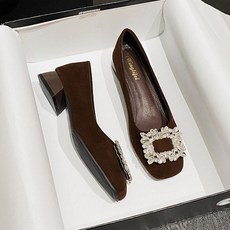 여성 큐빅구두 215 구두 220 레드 260 엄마 265 통굽