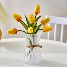 VITALO 크링클 화병 유리꽃병 투명화병 인테리어 장식 미니 화병 오브제 집들이 선물, PGC반투명