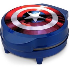 Marvel 마블 MVA-278 캡틴 아메리카 와플 메이커 블루, 13" x 9.7" x 4"