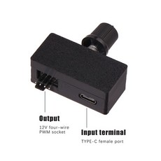 12V PWM 4핀 쿨링 팬 공급 DIY 속도 수냉식 폭 전원 USB C 타입 컨트롤러