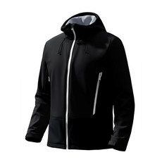 Runcati 남성용 소프트쉘 재킷 플리스 안감 윈드브레이커 컬러 블록 레인 코트 방수 후드 재킷 하이킹용 연회색. L