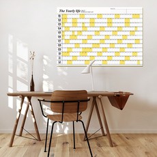 아이씨엘디자인 2025 포스터 캘린더, 망고엘로우, 1개