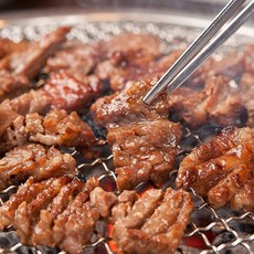 한돈 돼지갈비 뼈없는 칼집 양념갈비, 2개, 300g