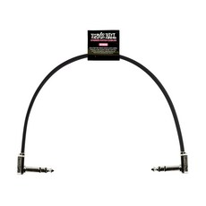 ERNIE BALL FLAT RIBBON 스테레오 패치 케이블 61CM(24인치) (P06410) 블랙, 12 inch, 2팩