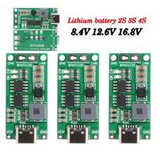 18650 배터18650 다중셀충전모듈 / C 타입 승압충전 / 8.4V 12.6V 16.8V / 2셀 3셀 4셀 / 입력전원 DC3-6V / 옵션선택, 1개, 18650 2셀 4A 충전모듈