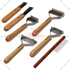 【開發票/統編】寵物梳子 清潔梳 狗狗貓咪適用 開結梳 雙面二合一 寵物脫毛梳 祛浮毛刷 木柄梳子, 拔毛刀,通用, 1個