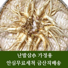 금산 수삼 인삼 난발삼소 잔뿌리 무료 세척 4년근 5년근 6년근 파삼 홍삼용 쥬스용 씻은 인삼 행복한삼, 08. (세척O)난발삼소, 1개