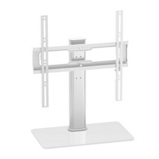 엣지월 TS-001S 좌우회전 TV스탠드 거치 삼성 LG 호환 받침대 브라켓 VESA 400 x 400 mm, 화이트, 1개