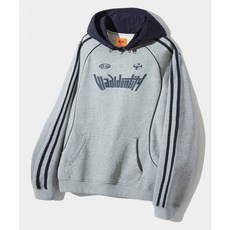 [디미트리블랙] VLAD 아트웍 나일론 배색 후드 티셔츠 멜란지