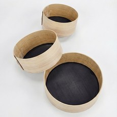 국산 얼기미 촘촘한 망 나무채 채반 밀가루채 홈베이킹 원형나무채 고운체 22cm 24cm 30cm, 1개