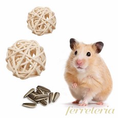 단디 등나무공 햄스터 장난감 햄스터노즈워크, 1개, 2-햄스터공5cm
