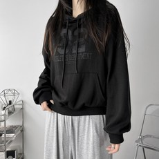 레이디스룸 [기모선택] 국산 특양면 루즈핏 32 레터링 후드티