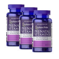 Puritans Pride 퓨리탄 프라이드 프레나탈 임산부 멀티 비타민 포타슘 Prenatal 100정 3개