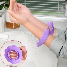 제이템 젖지않는 실리콘 세안 손목밴드 1세트, 보라M, 1개