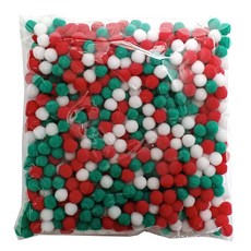 체리아트 크리스마스 폼폼이 X-MAS 오너먼트 리스장식, 15mm, 1통