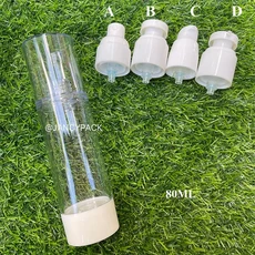 투명 에어리스 펌프 진공 세면 용기 스프레이 로션 병 여행용 액체 15ml, 01 1pcs, 01 플라스틱, 17 80ml D