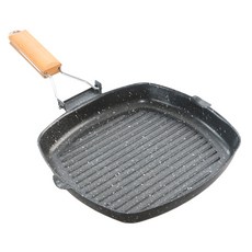 캠핑 간편요리 손잡이 접이식 코팅 후라이팬 1인용코펠 간단, 1개, 중형