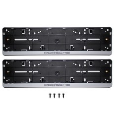 Porsche 포르쉐 기본형 비천공 번호판 가드, 전/후면 2P, 1세트