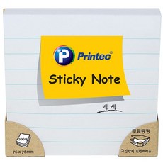 프린텍 L7676W 라인스티키노트 노트형 화이트 76x76 pbh+462Ea